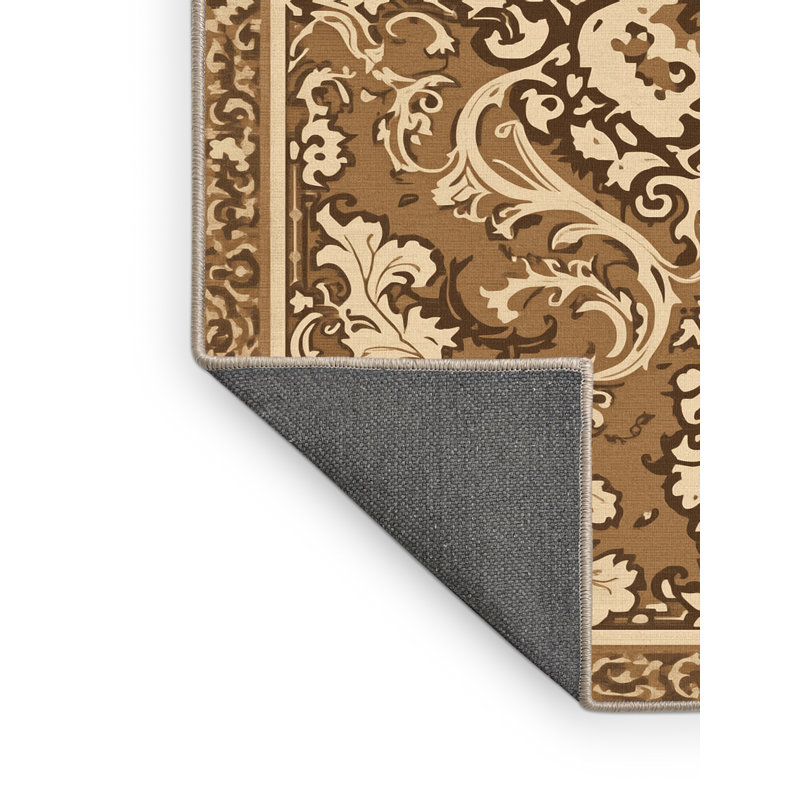 Tapis oriental brun doux et moelleux de style Midwood, 4 x 6