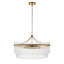 Geira Grand 7lt Pendant light finished in Ant. Brass