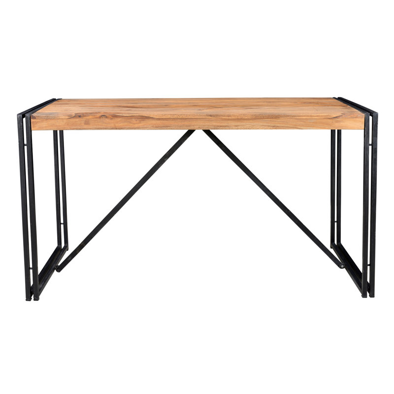 Lehoux Sheesham Rectangular Wood Top Dining Table