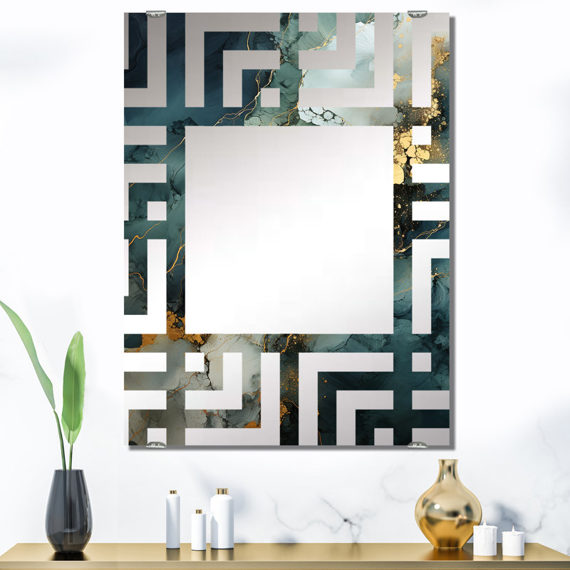 Bouwuis - Miroir mural abstrait en marbre MIR137689, 40 po x 30 po