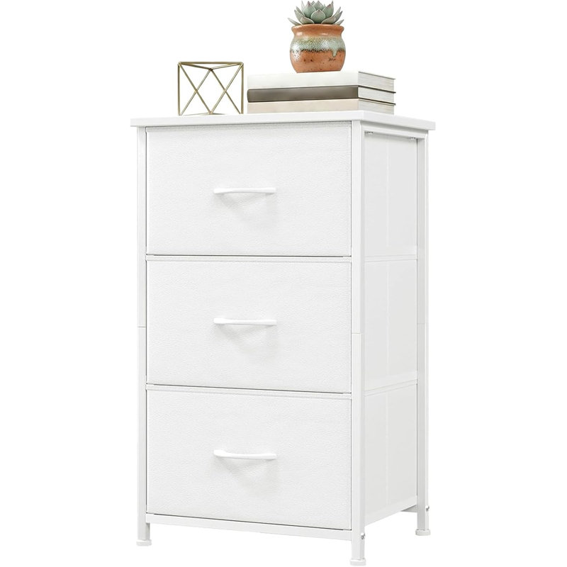 40 cm W Chest of 3 Drawers, White