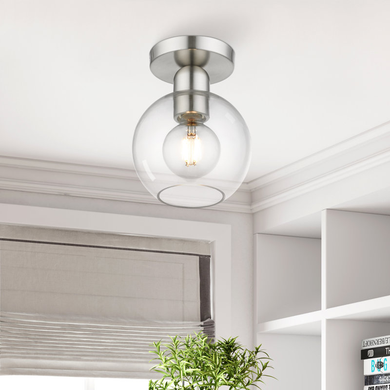 Funnell 1 -Light 6.5" Semi Flush Mount, Brushed Nickel