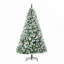 Sapin de Noël artificiel enneigé 6 pi avec branches réalistes, 61 pommes de pin et 800 pointes