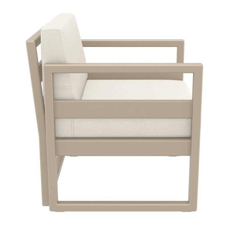 Kalani 2 - Person Patio Conversation Set with Sunbrella® Cushions, Taupe, Canvas Natural Sunbrella® Canvas