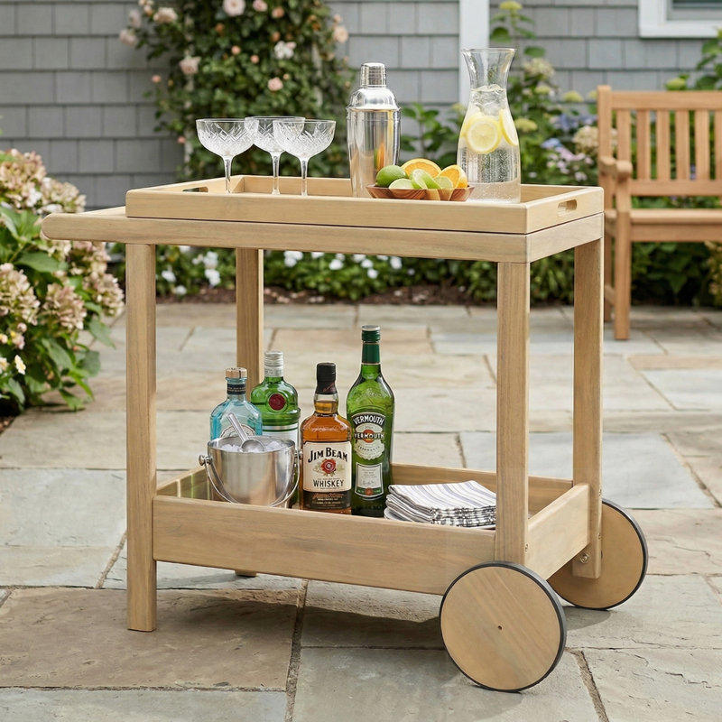 Îlot de cuisine avec roues et support Outdood