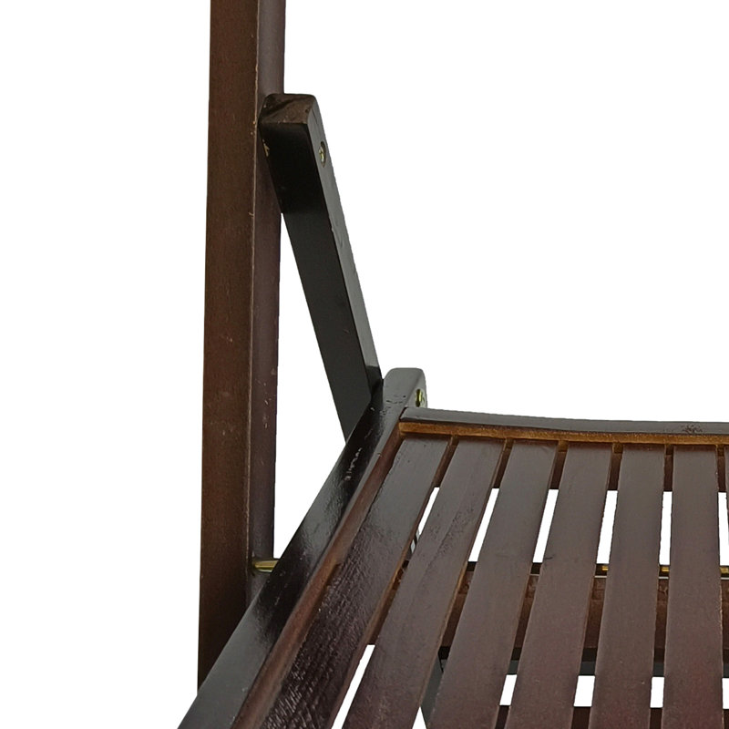 Chaise pliante confortable en bois massif, pour l'extérieur et l'intérieur, Cerisier