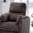 Chocolate Brown Finish Contemporary Power Glider With Recliner Function With Swivel Curved Arms Pillow Fill Polyester Fiber Primary Living Room-259202108