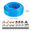 Système de conduites d'air pour compresseur d'air 3/4 po x 100 pi PEHD / aluminium bleu