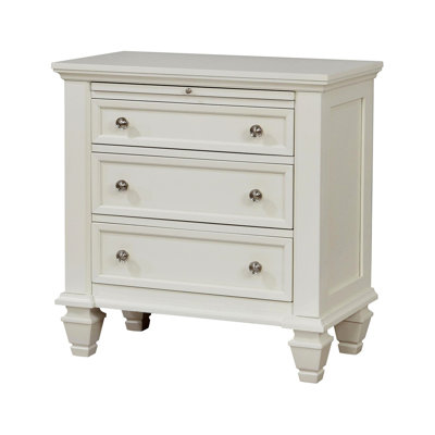 3-Drawer Nightstand With Pull Out Tray