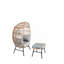 Chaise d'extérieur en osier avec repose-pieds-268116986