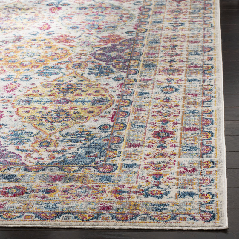 Doucet Performance Oriental Rug, Square 6'7"