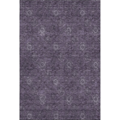 Premium Machine Washable Prisco Eggplant Rug