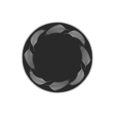 Stylish Round Area Rug, 59 Inches, 100% Polyester, 650 Gr/m² | Antibacterial, Non-Slip PVC Dot Underside, 8 mm Pile Height | Machine Washable, 3D Digital Print | Perfect for Living Room, Bedroom & Dining Areas