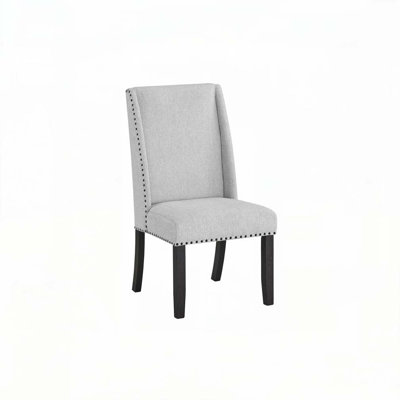 2pc Light Gray Finish Side Chair
