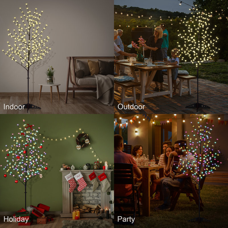 72'' Faux Cherry Blossom Tree in Freestanding