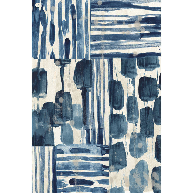 Indigo Patchwork II, H 18 po x l 12 po