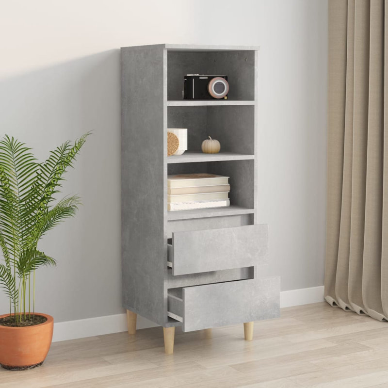 Kihana 40cm Sideboard, Concrete Grey/Oak