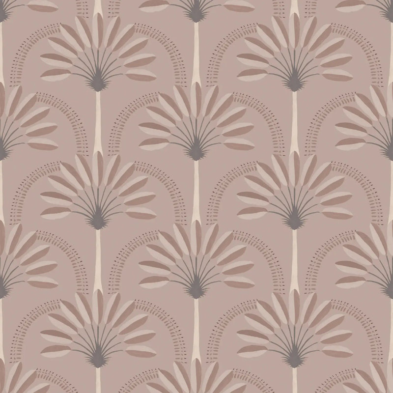 Palm Arches - Wallpaper, Clay, Premium Paper, Non-Pasted