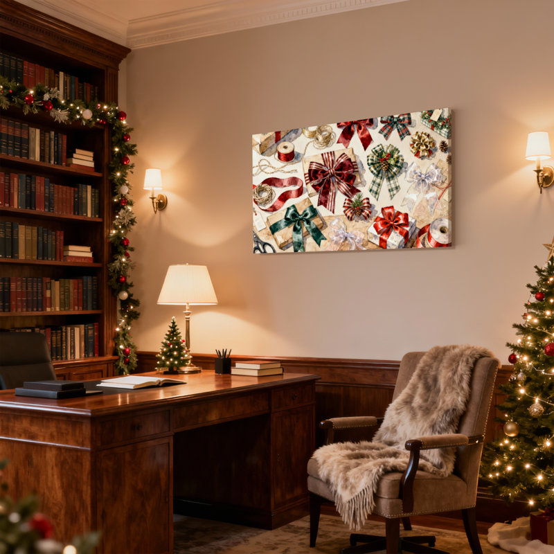 «Christmas Christmas Christmas», ensemble de 3 impressions sur toile, H 20 po x l 30 po