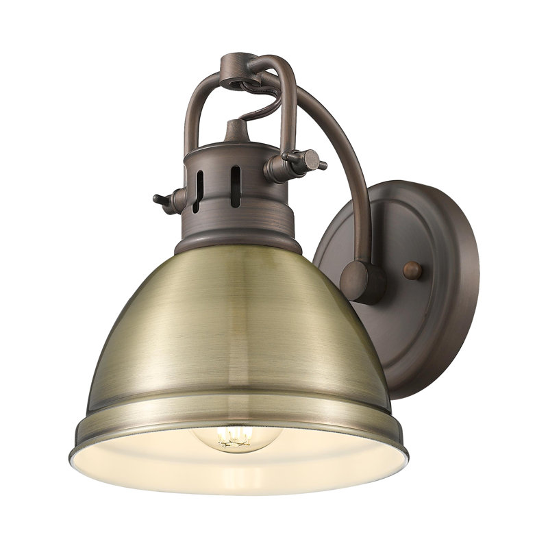 Meuble-lavabo 1 lumière Brianni, Laiton vieilli, Bronze huilé