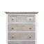 Commode à 5 tiroirs - finition gris pommelé et blanc de l'Islamorada