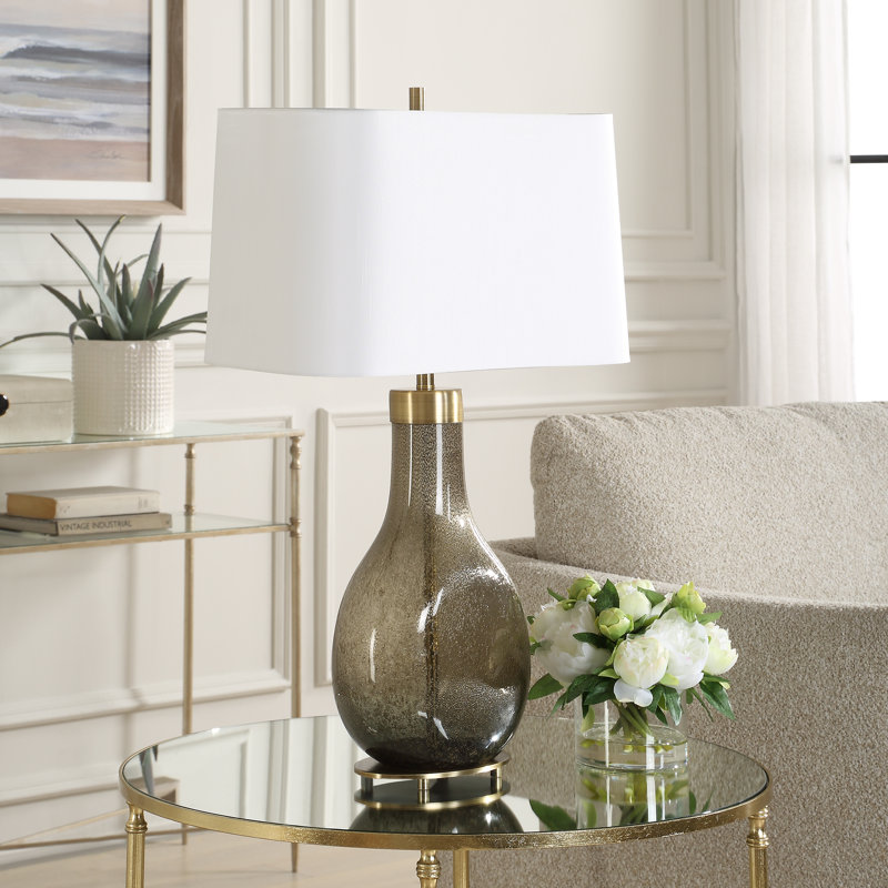  Shyla Dark Glass Table Lamp