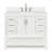 Magnolia 43" Single Bathroom Vanity in White, with 1.5 Pure White Quartz Top, Oval Sink-1228860240-1243715901
