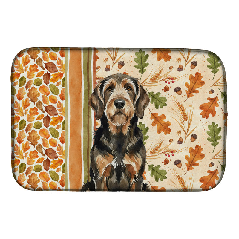 Tapis de séchage noir et brun clair Otterhound Heirloom