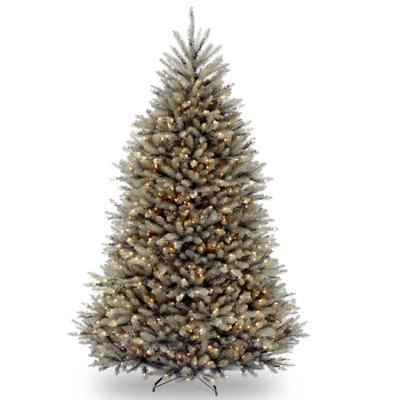 The Holiday Aisle® Dunhill Fir Blue Tree with Clear Lights