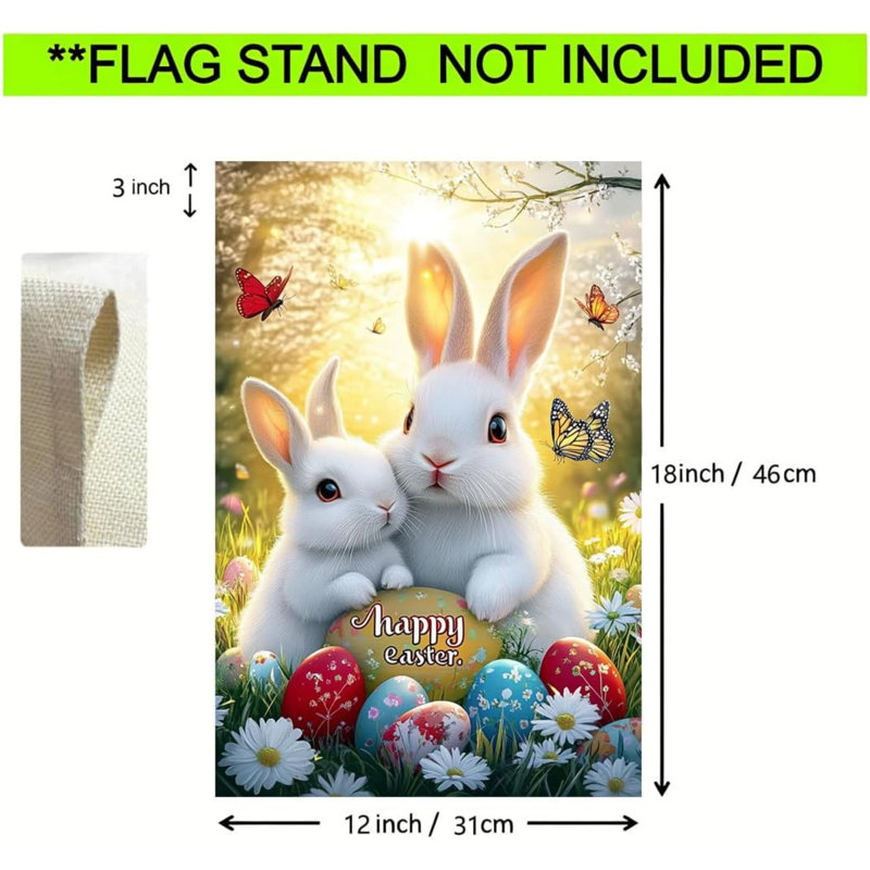 Drapeau de jardin Joyeuses Pâques