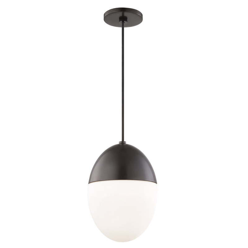 Sanaria 1 - Light Single Pendant, Polished Nickel, 11.75" H x 7.5" W x 7.5" D