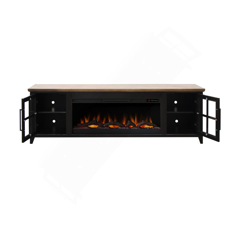 Meuble télé 83 po pour téléviseur de 95 po ou moins, assemblage minimal requis, Black