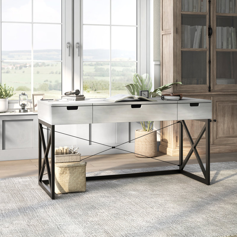 Ashiya 60"W Lift Top Desk, White