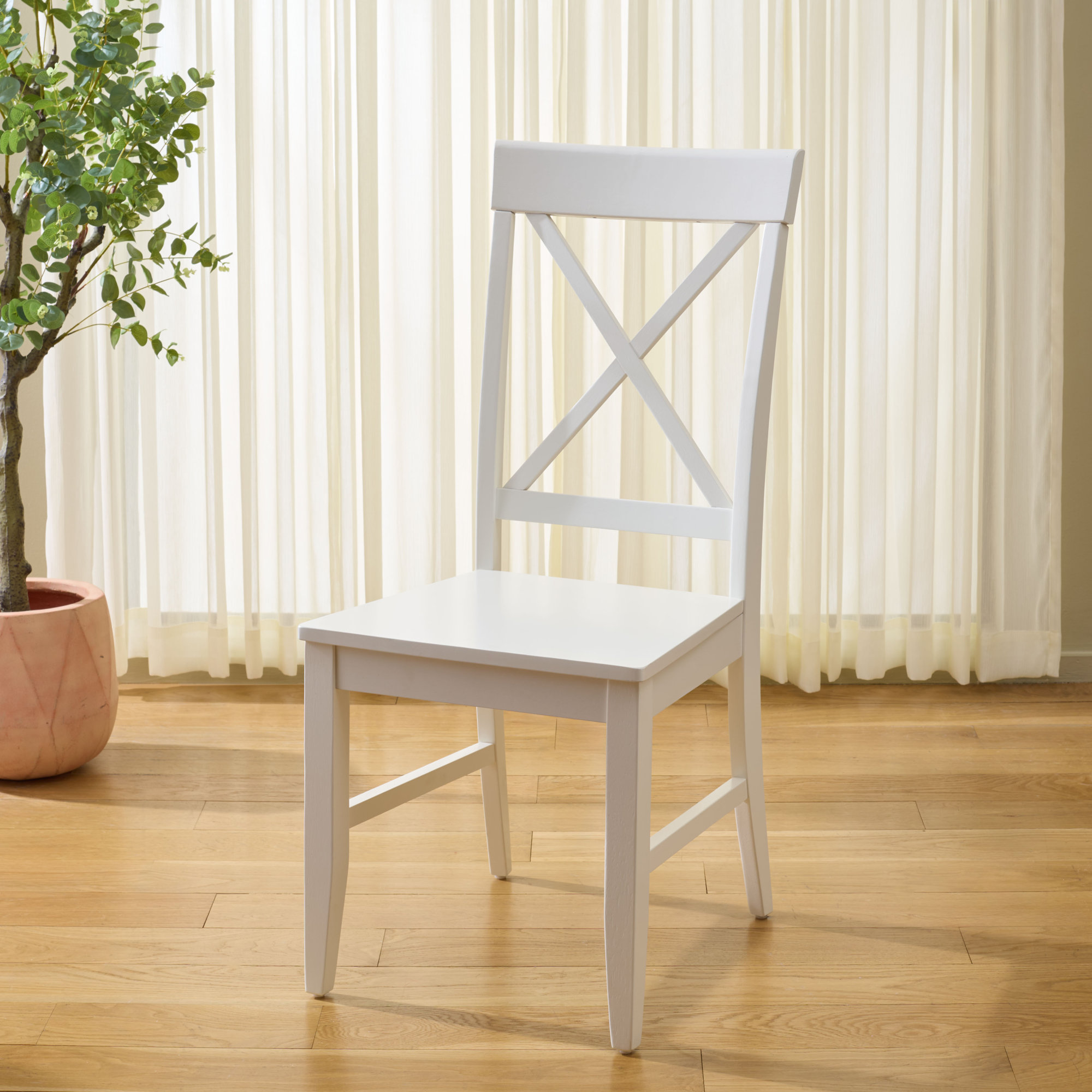 Cierra X-Back Side Chair, White