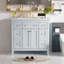 Ensemble de meuble-lavabo Bathroon avec lavabo en résine, 6 tiroirs et 2 armoires-993861020