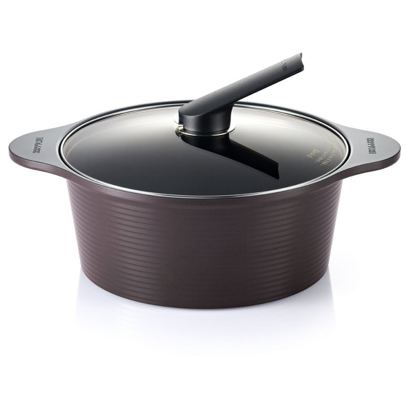 Happycall 4 pintes Pot avec couvercle, 6 pintes, Brun