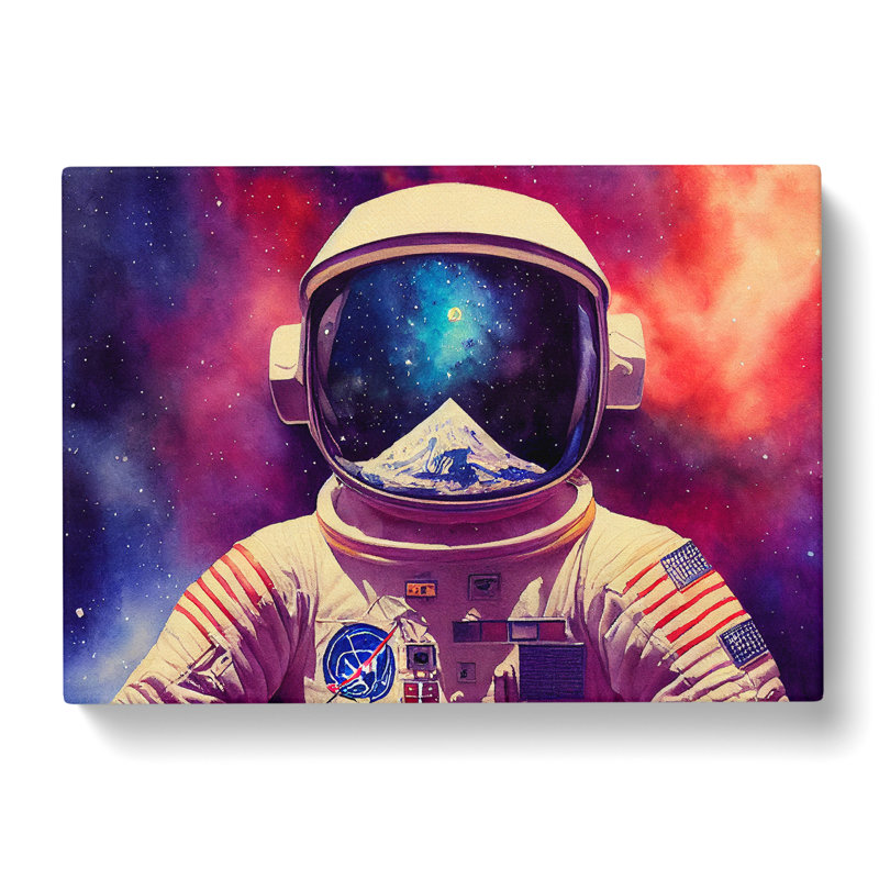 Colourful Astronaut Vol.3 - Wrapped Canvas Print, 35cm H x 50cm W x 3cm D