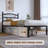 14 Inch Twin Xl Sized Metal Bed Frame With Headboard-1149856192