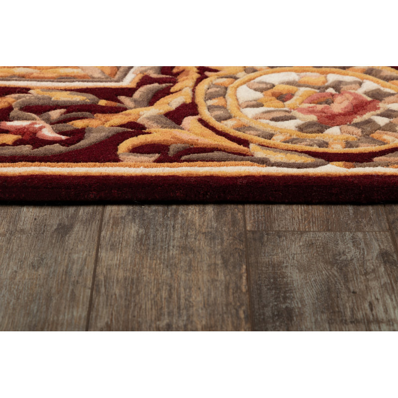 Aerith Wool Floral Indoor Rug, Rectangle 3'6" x 5'6"