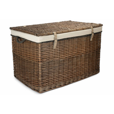 Keven Wicker Storage Hamper with Lining