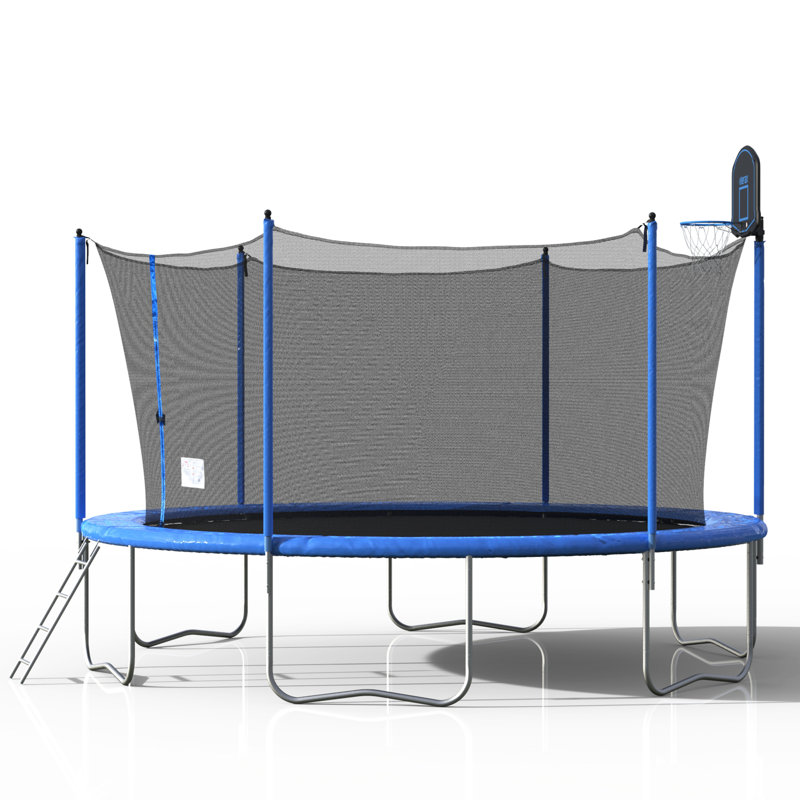 Trampoline de cour arrière de 168 po avec enceinte sécuritaire (exclusivité Wayfair)
