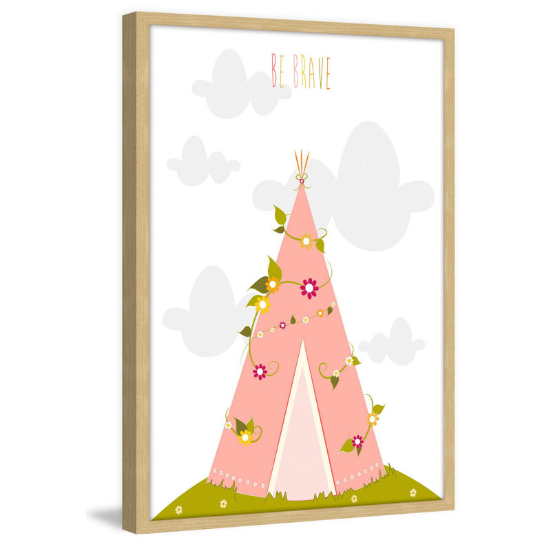 Claris «Pink Tee Pee», reproduction encadrée, H 18 po x l 12 po x P 1,5 po