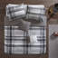 Ensemble d'édredon noir à carreaux multiples (simple / simple TG / double / grand) - microfibre douillette, certifié Oeko-Tex, hypoallergénique avec draps-123356834-123356831
