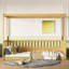 Structure de lit simple en bois naturel