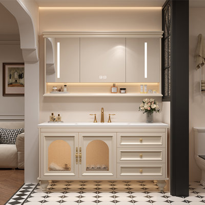 Bathroom cabinet French vintage style