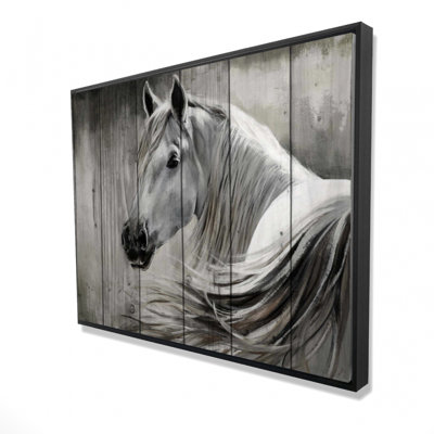 Rustic Horse Print On Canvas