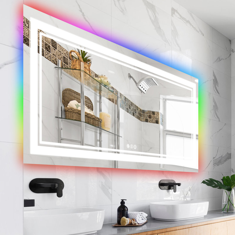 Rectangle Mirror, 60" x 28", White
