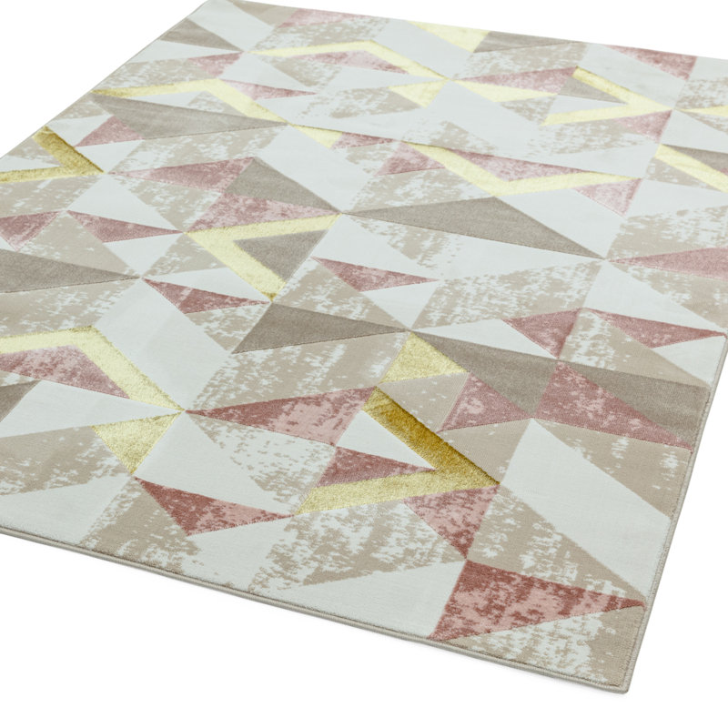 Lea Geometric Area Rug, Rectangle 80 x 150cm