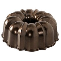 Nutrichef Uniform Baking and Browning, Cascade Fluted Bundt Cake Pan, Extra Thick and Non Stick Aluminum Bakeware with 2 Layers of Non Stick Coating