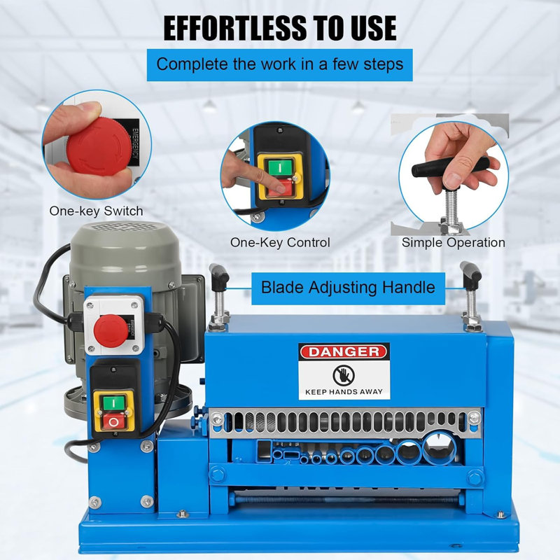 Dénudeur électrique 0,06 po - 1,5 po, 370W Portable Power Stripper Machine, Bleu